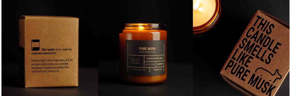 Pure Musk Scented Soy Wax Candle