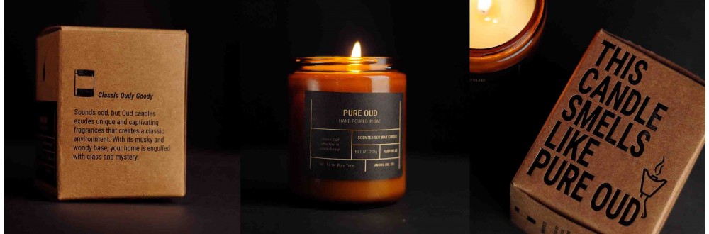 Pure Oud Scented Soy Wax Candle