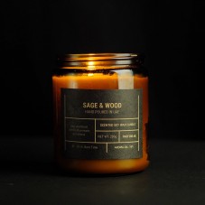 Sage & Wood Scented Soy Wax Candle